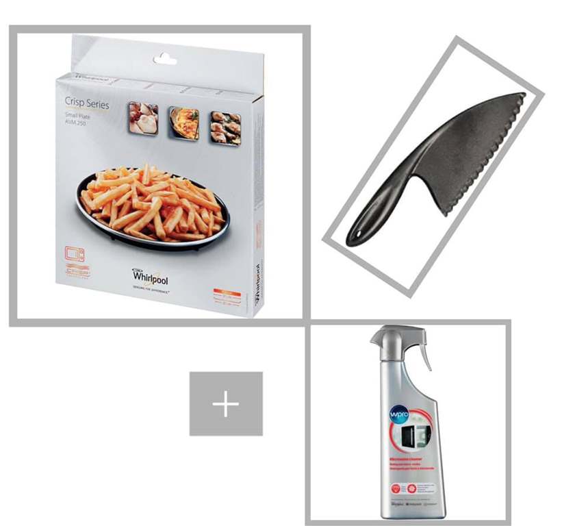 Piatto Crisp + Coltello + Detergente  kit Wpro